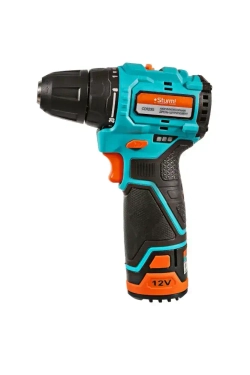 Шуруповерт аккумуляторный бесщеточный 12В, крутящий момент 35Нм, патрон 10мм, аккумулятор 2.0Ач, TYPE-C, система 1BatterySystem12V, Sturm!