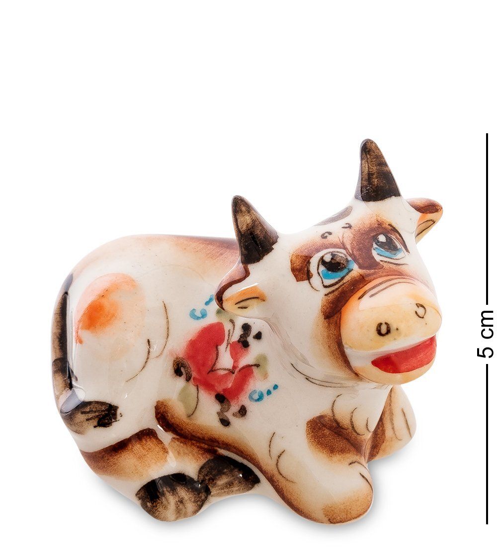 ГЛ- 591 Фигурка «Корова» цв. (Гжельский фарфор)