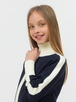 Кардиган на молнии для девочки в школу AT1069 синий