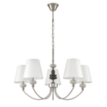 8283/5 CLASSI никель/белый, металл/керамика/текстиль Люстра Е14 5*40W 220V KENTUKI