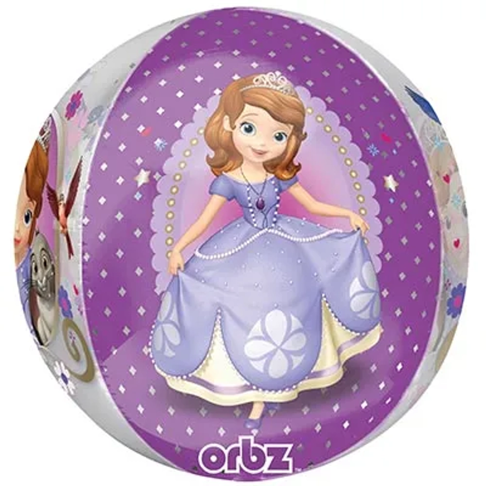 Фигура 3D Сфера София 16"/40 см шар фольга