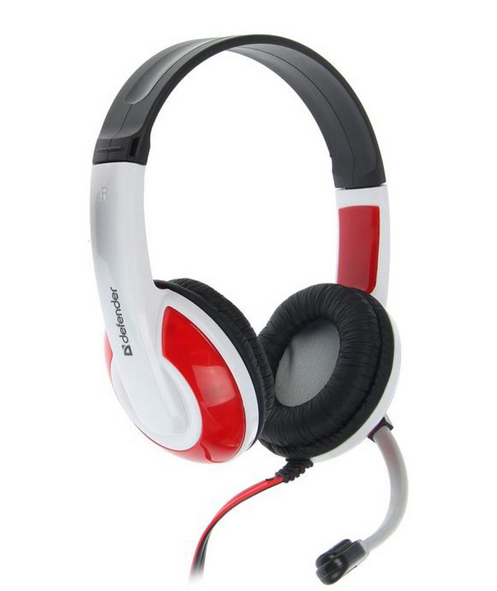 Игровая гарнитура DEFENDER Warhead G-120 кабель 2.0м (красно-белый)