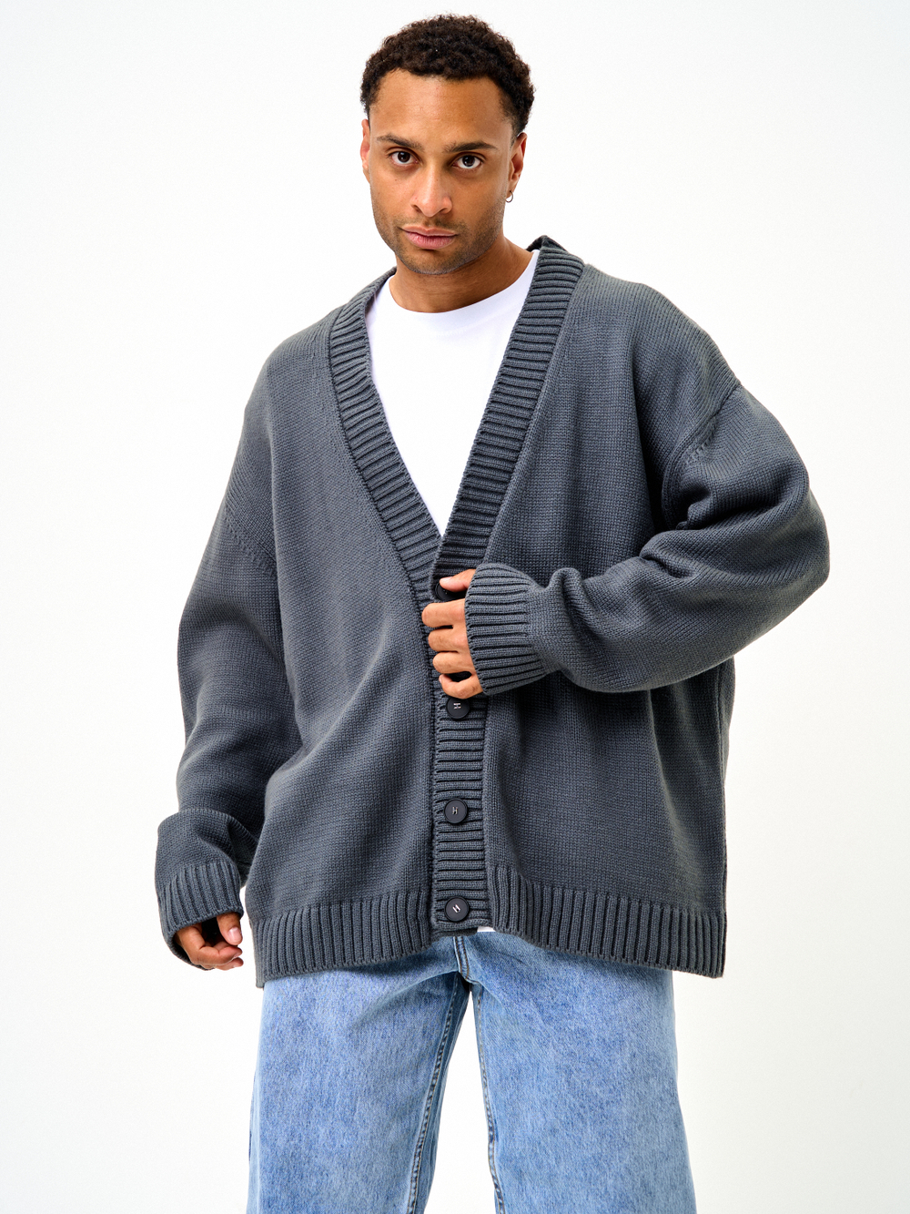 Кардиган UNISEX вязаный оверсайз на пуговицах