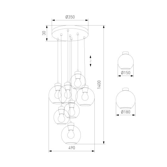 10246 / подвесной светильник / Cubus