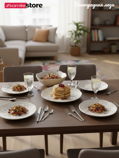 Салатник 27,5х9 см., набор 2 шт., фарфор, коллекция "Виноградная лоза"