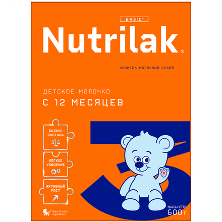 Смесь молочная Nutrilak 3 с 12 месяцев 600г