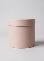 Плотная шляпная коробка с крышкой без лент. Цвет; Пыльно розовый.