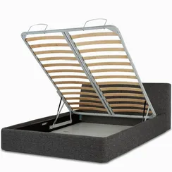 Кровать с подъемным механизмом Шиван 180x200 см, серая