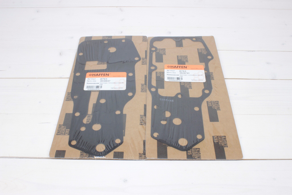 Прокладка теплообменника Cummins BT, EQB (2поз./2дет.) 0761 /3942914+3942915,3929791+3930907/