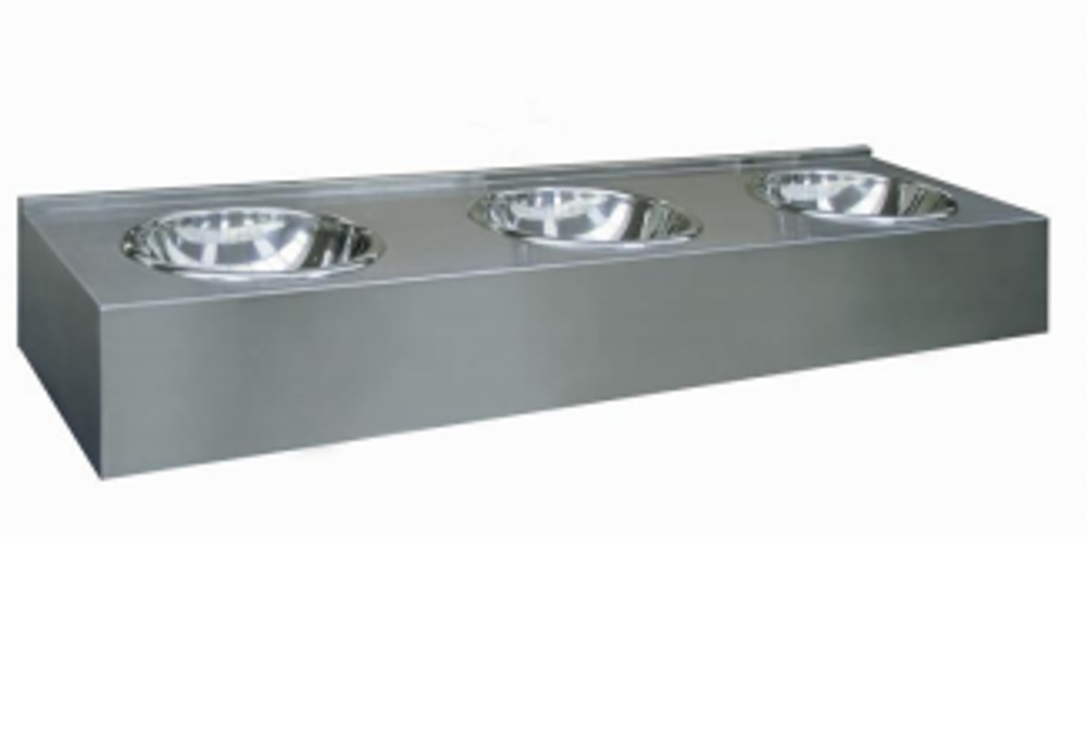 Раковина коллективная прямоугольная нерж. сталь NOFER 13081.3.S  матовый