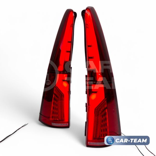 Задние фонари Лада Ларгус, Ларгус FL светодиодные в стиле Volvo, красные (RED+W)