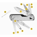 Мультитул Leatherman Free T4 -832686 12 функций серебристый