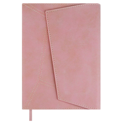 Ежедневник недатированный ESCALADA, А5, 120 л., арт. 70605/ 15 СПИЛОК ДЕЛАВЭ РОЗОВЫЙ (кожзам: 146x211 мм, твёрдый переплёт, запаянный край, материал обложки: искусственная кожа "Спилок делавэ"; способ крепления блока: ниткошвейный; вн. блок: 120 л.,