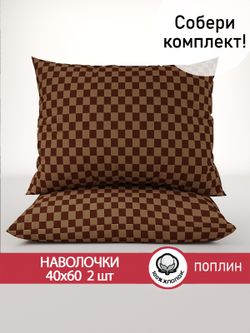 Наволочка комплект 2шт поплин Сказка "Roger" 40x60 см на молнии