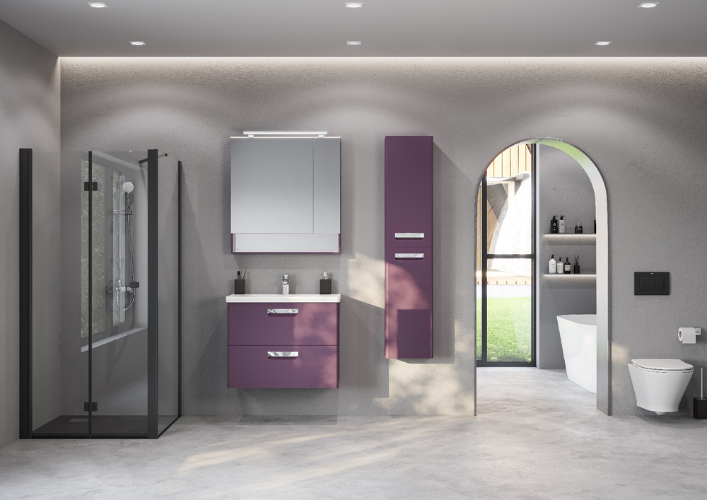 Дверь складная Roca Capital 900x1950, прозрачное стекло, черный M4509016M
