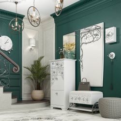 Вешалка настенная Терра (без зеркала) Айс Античное Серебро