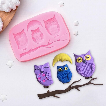 Молд «Совы», 10×7×1,1 см