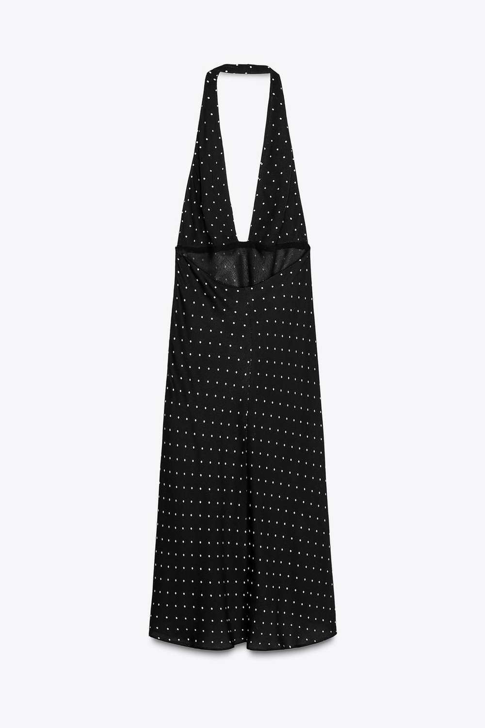 Платье в горошек с горловиной халтер — zw collection