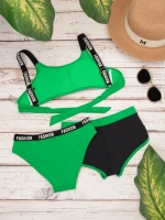 Раздельный спортивный купальник плавками и шортиками