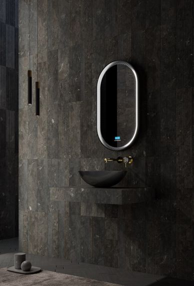 Раковина накладная карбоновая ABBER Karbon AK2042 черная