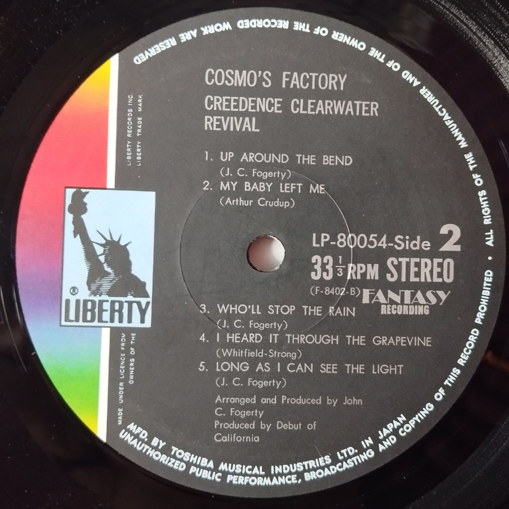 Винтажная виниловая пластинка LP Creedence Clearwater Revival Cosmos Factory (Japan 1970) (No Obi) Run Through The Jungle LP-80054