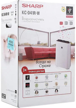 Климатический комплекc Sharp KC-D41RW,  до 26м2,  с ионизацией, белый