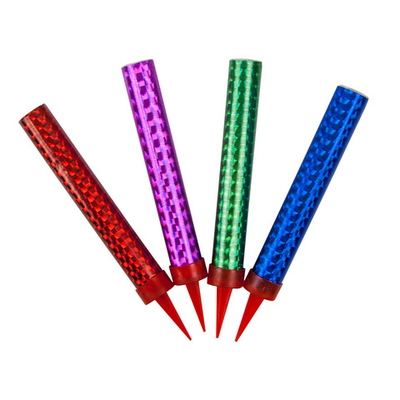 Свеча Фонтан для торта, Цветное пламя,4шт