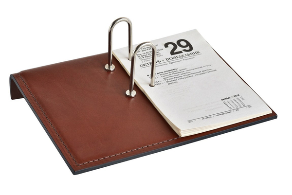 Держатель для календаря LUXE из кожи Full Grain Toscana Tan