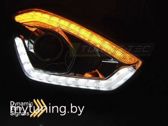 Передние фары Tube Light для Suzuki Swift IV (17-...) Chrome