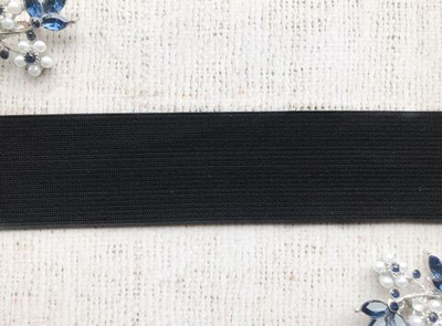 Резинка вязаная, ш. 4 см, чёрный