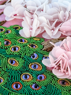 С-12 Набор для вышивания хрустальными камнями Павлин на цветущей сакуре