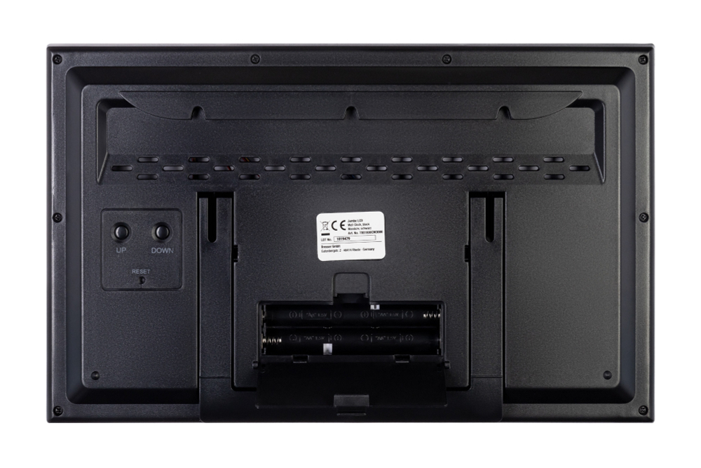 Метеостанция (настенные часы) Bresser MyTime Jumbo LCD, черная