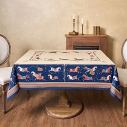 СКАТЕРТЬ "PASSAGE" 140Х180СМ ,БЕЖЕВЫЙ, 100% ХЛОПОК С ПРОПИТКОЙ,ТВИЛ