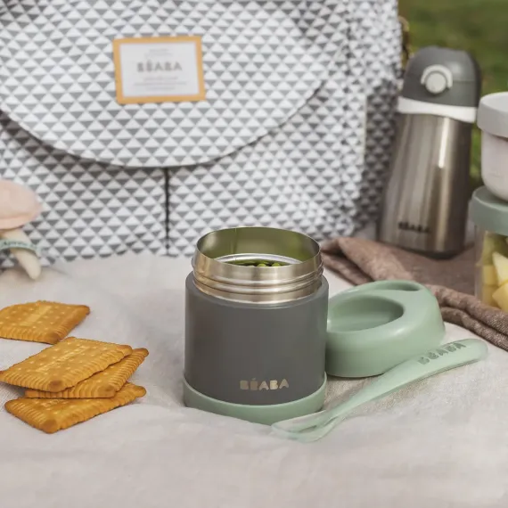 Термоконтейнер Beaba Thermo-portion 300 ml Mineral Grey
