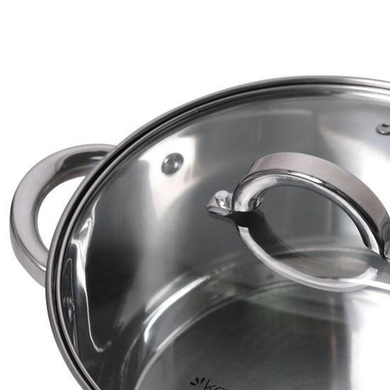 Кастрюля 2,9 л. из нержавеющей стали с крышкой Kamille KM-5618S-БК