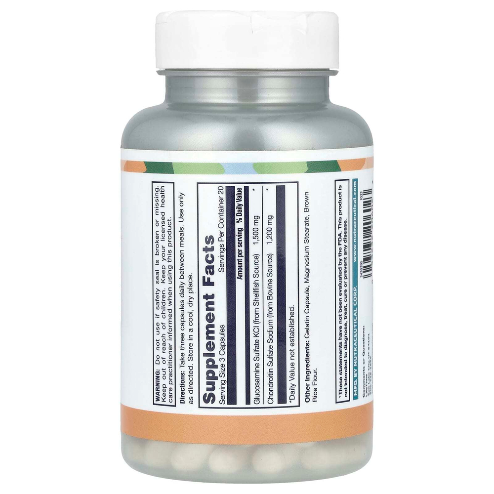 LifeTime Vitamins, Комплексная формула глюкозамина и хондроитина, 60 капсул