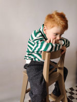 Свитшот на молнии Mjölk Green Stripes