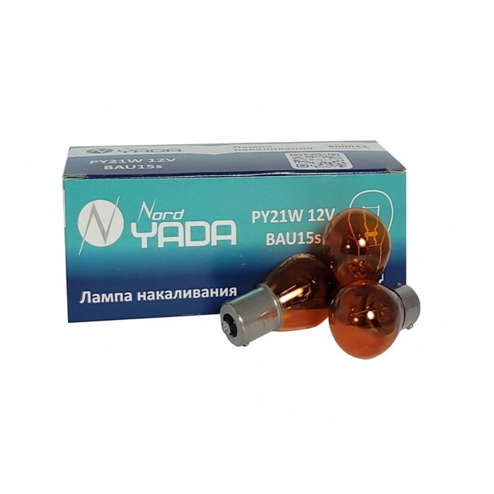 Лампа PY21W 12V BAU15s Nord YADA (желт.со смещ.цоколем)