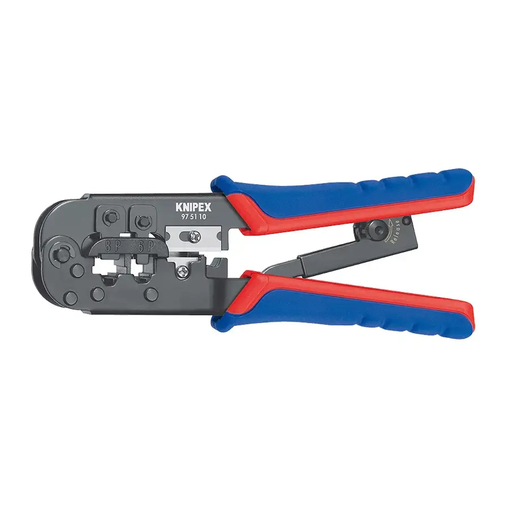 Инструмент для опрессовки штекеров типа Western чернёные 190 мм Knipex 97 51 10 SB