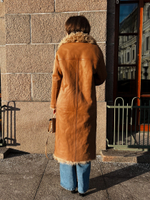 Удлиненная двусторонняя шубка Sand, Бежевая