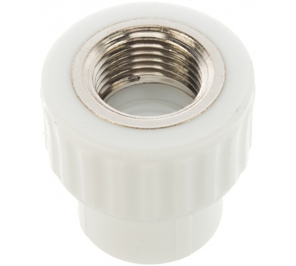 Муфта комбинированная полипропиленовая 25 х 1/2" ВР VALFEX PP-R белая