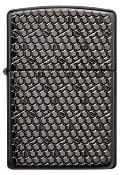 Зажигалка Armor™ Black Ice® Hexagon Design ZIPPO 49021