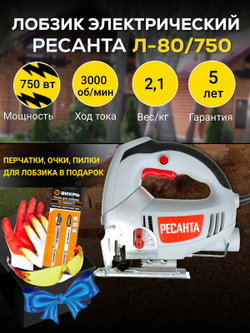 Лобзик электрический РЕСАНТА Л-80/750