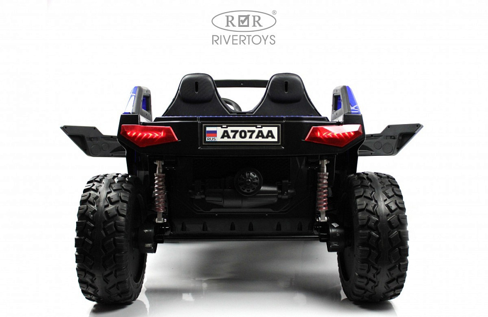 Детский электромобиль RiverToys A707AA LUX 4WD синий Spider