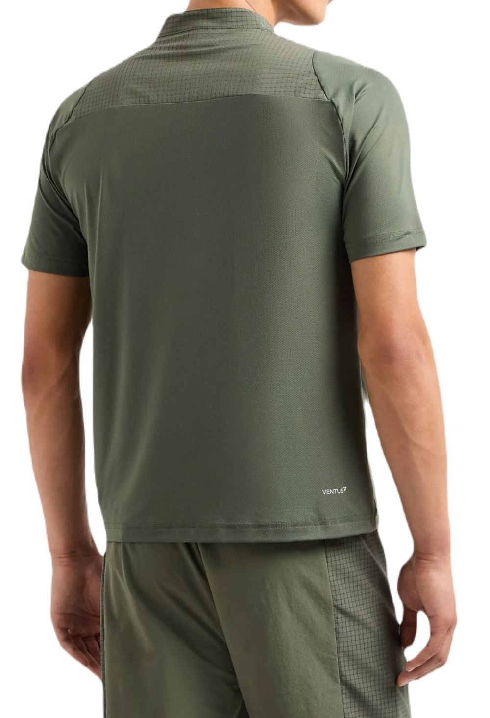 Мужское теннисное поло EA7 Man Jersey - зеленый