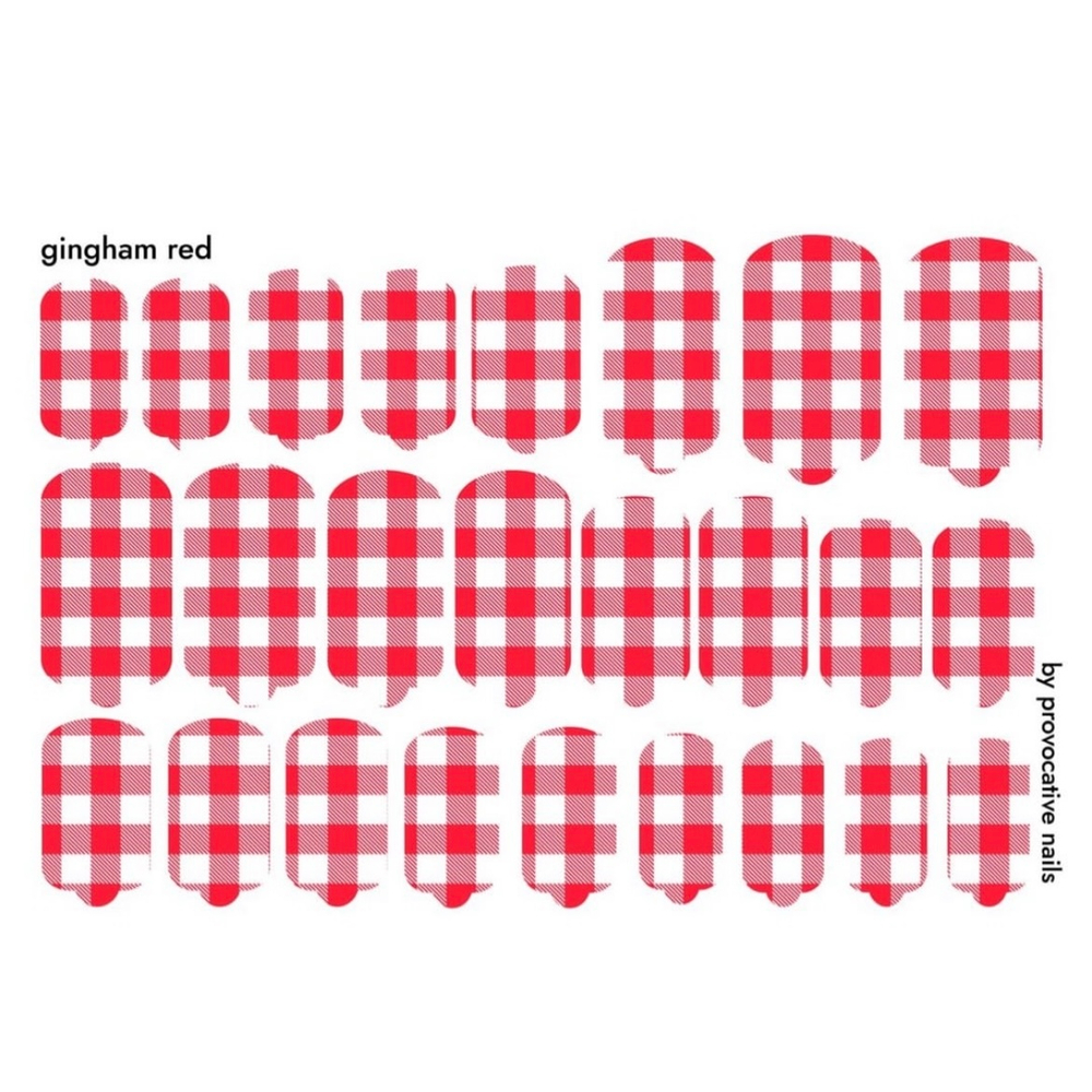 Пленки для маникюра Provocative Nails gingham red