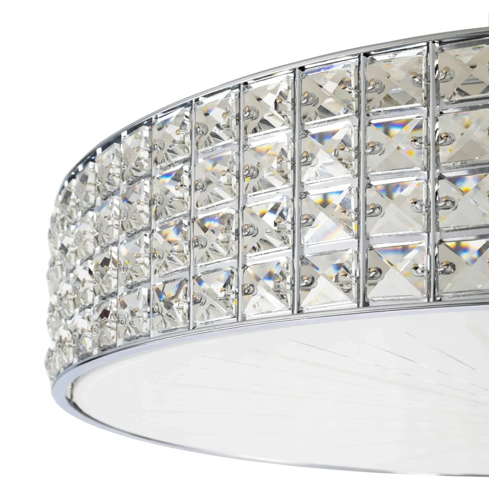 Citilux Портал CL32410G1 LED RGB Люстра хрустальная с пультом Хром