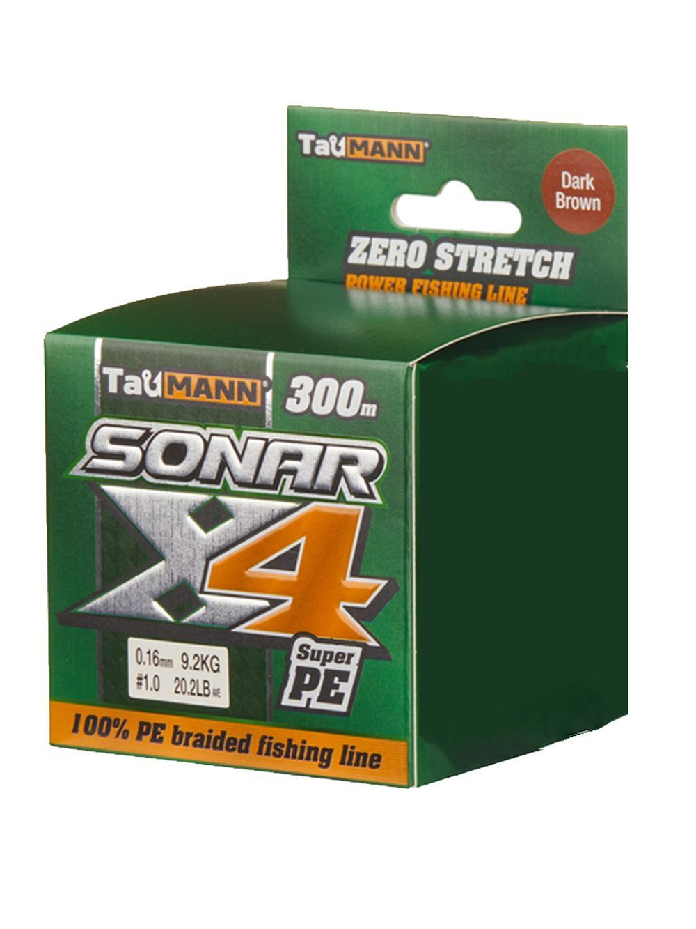 Плетеный шнур для рыбалки TauMANN Sonar PE X4 150m #1.2 (0.18mm) Yellow