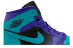 Кроссовки Jordan Air Jordan 1 Mid Black Grape (Женская размерная сетка)