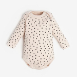 Боди с дл. рукав. в набивку "Киса", рост 62-68 см, бежевый (Крошка Я)